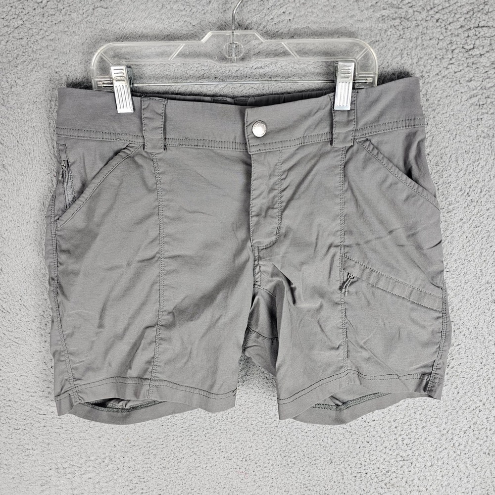 Duluth Trading Co Shorts Womens 8 Gray Dry on the Fly 7" Inseam Utility Hiking